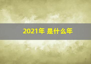 2021年 是什么年